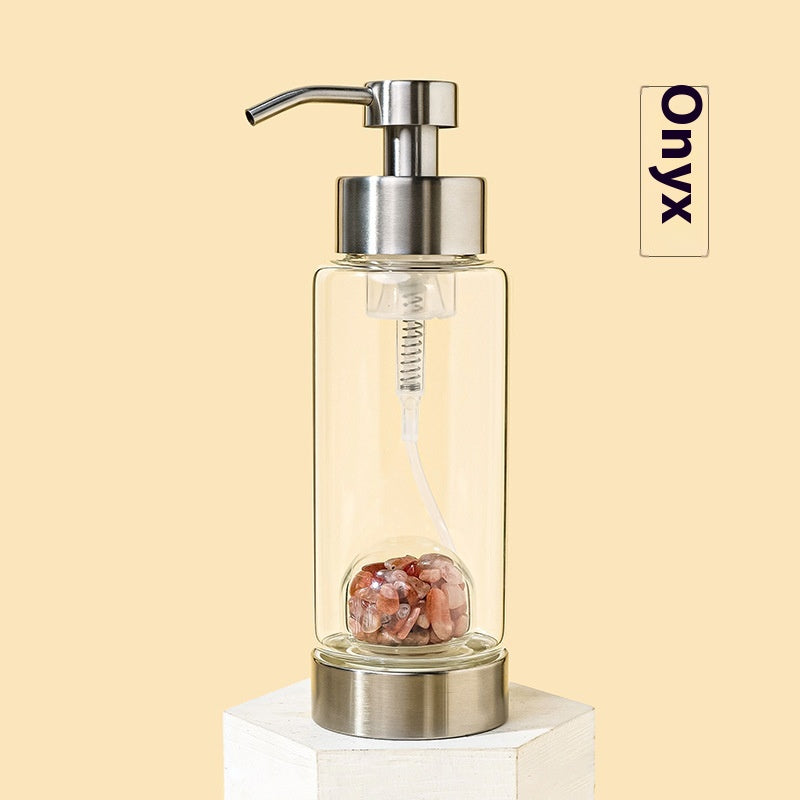 Natural Crystal Gravel Glass Bottle for Home & Garden Storage