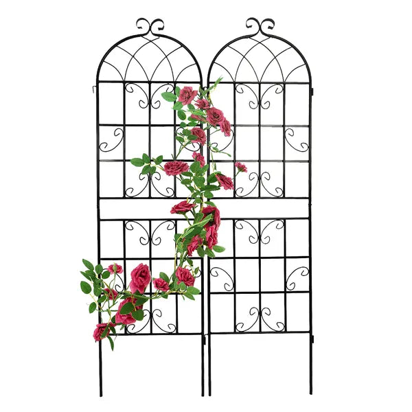 Metal Garden Trellis - 71" x 19.7" Rustproof Support for Climbing Plants