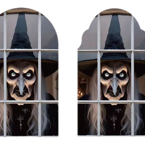 Ghost Holographic Mirror Halloween Decoration Multiple Styles & Sizes