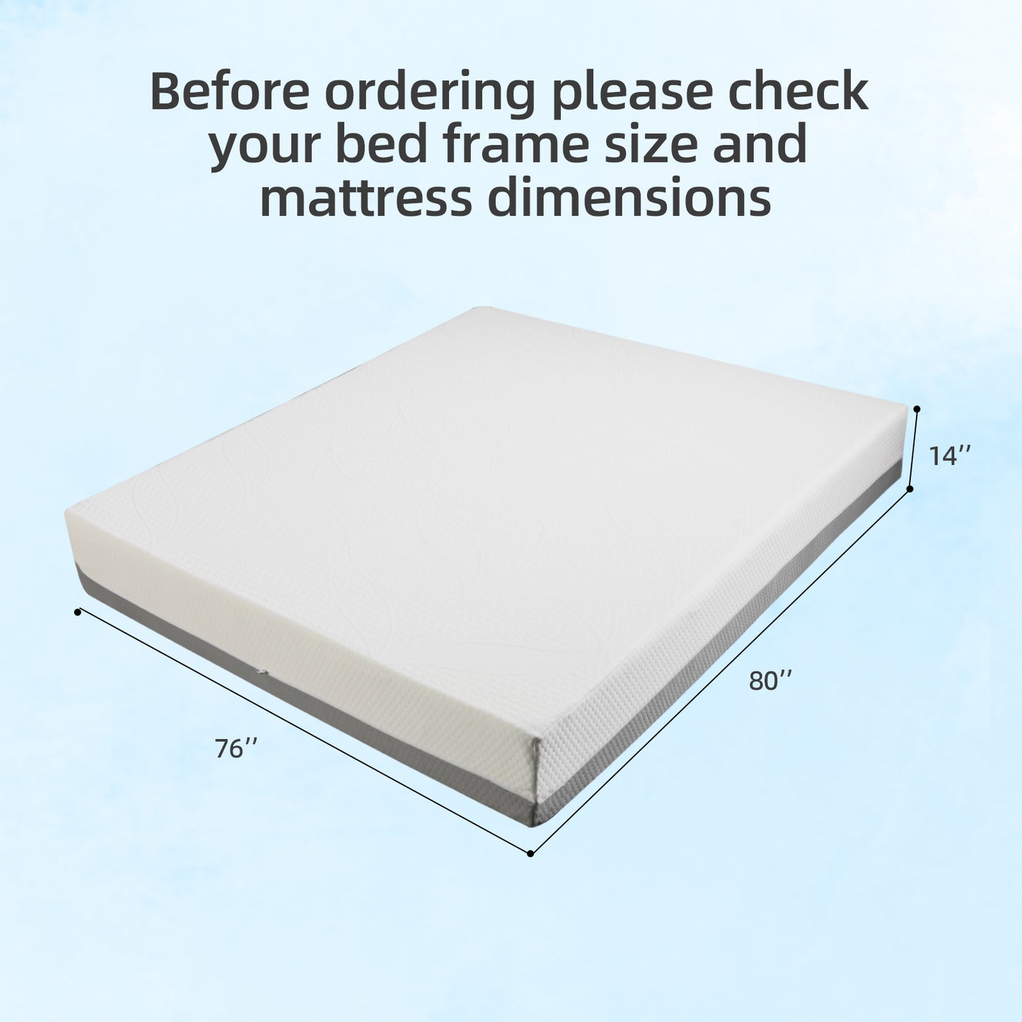 14-Inch King Mattress - Premium 4-Layer Foam with Ergonomic Support