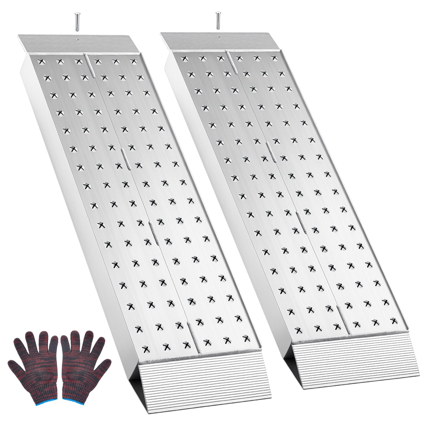 Heavy-Duty Aluminum Loading Ramps Set 39x12 Inches for ATV, Motorcycle, Lawn Mower, Tractor