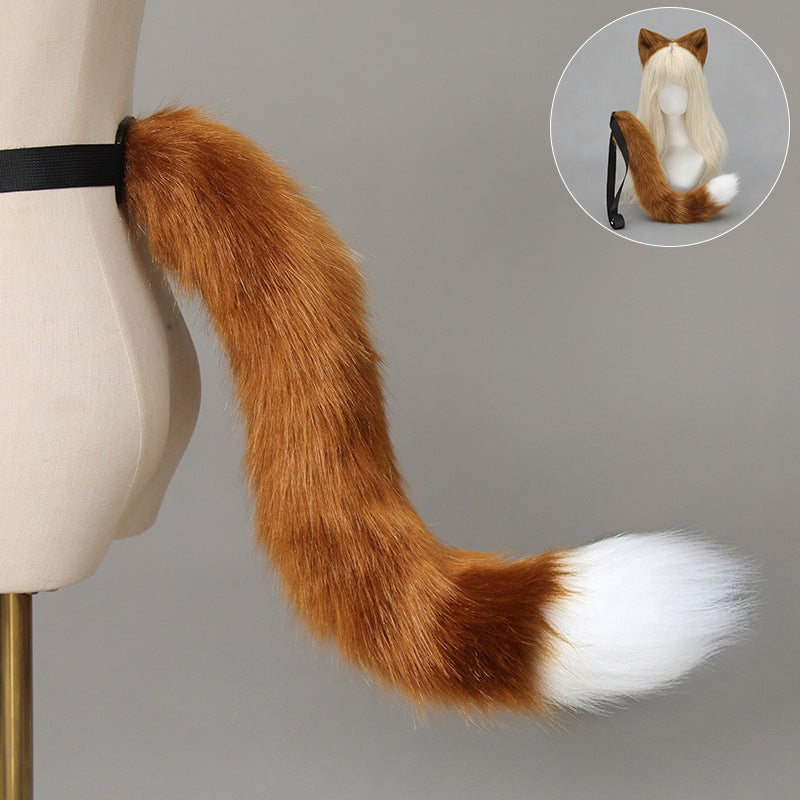 Cat Ear Headband and Tail Set - Plush, Trendy Cat Costume Accessory