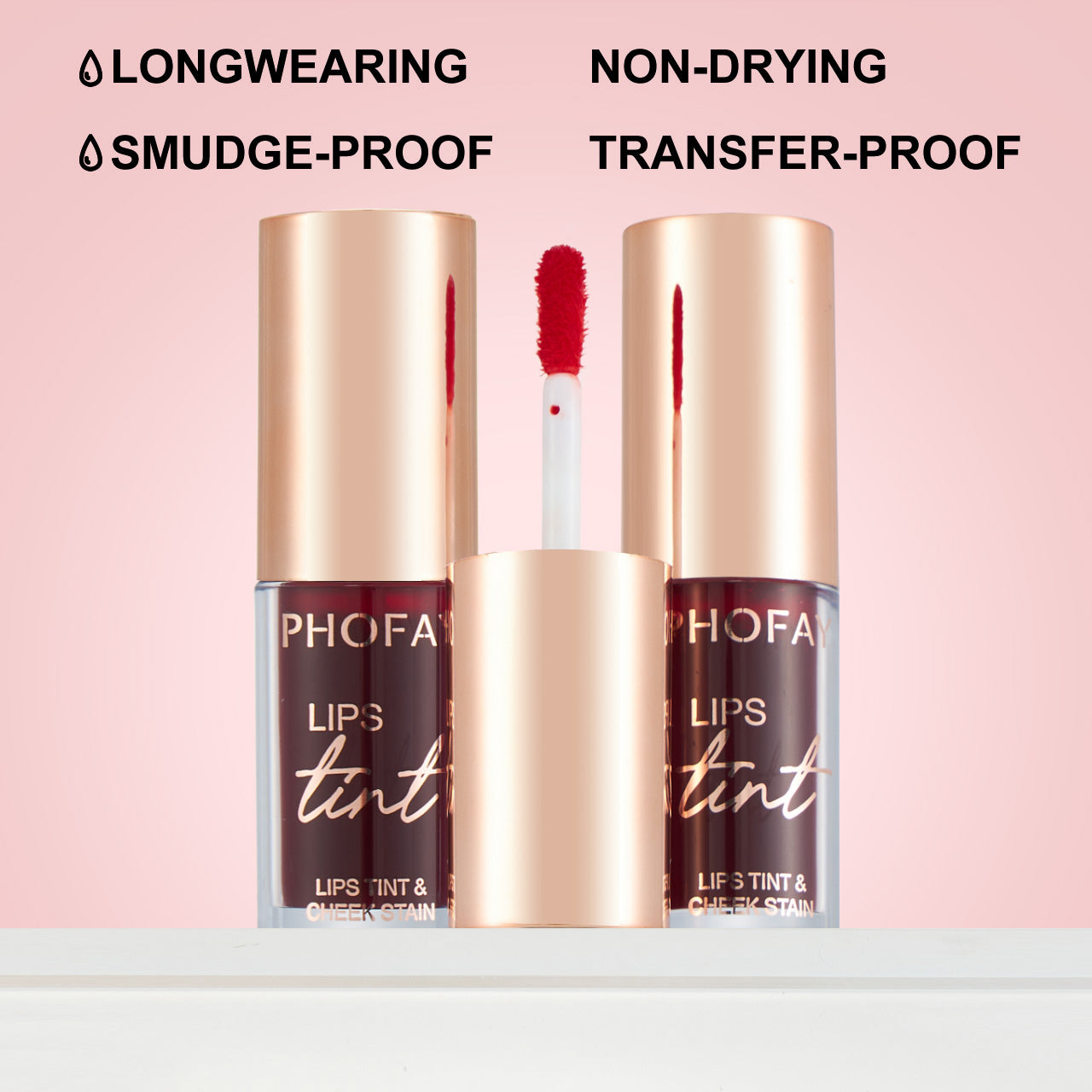 Long-Wearing Hydrating Lip and Cheek Tint - Multi-Use Liquid Stain