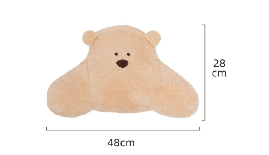 Cute Cartoon Animal Bear Pillow Large Home Decor Cushion - White, Light Coffee, Khaki