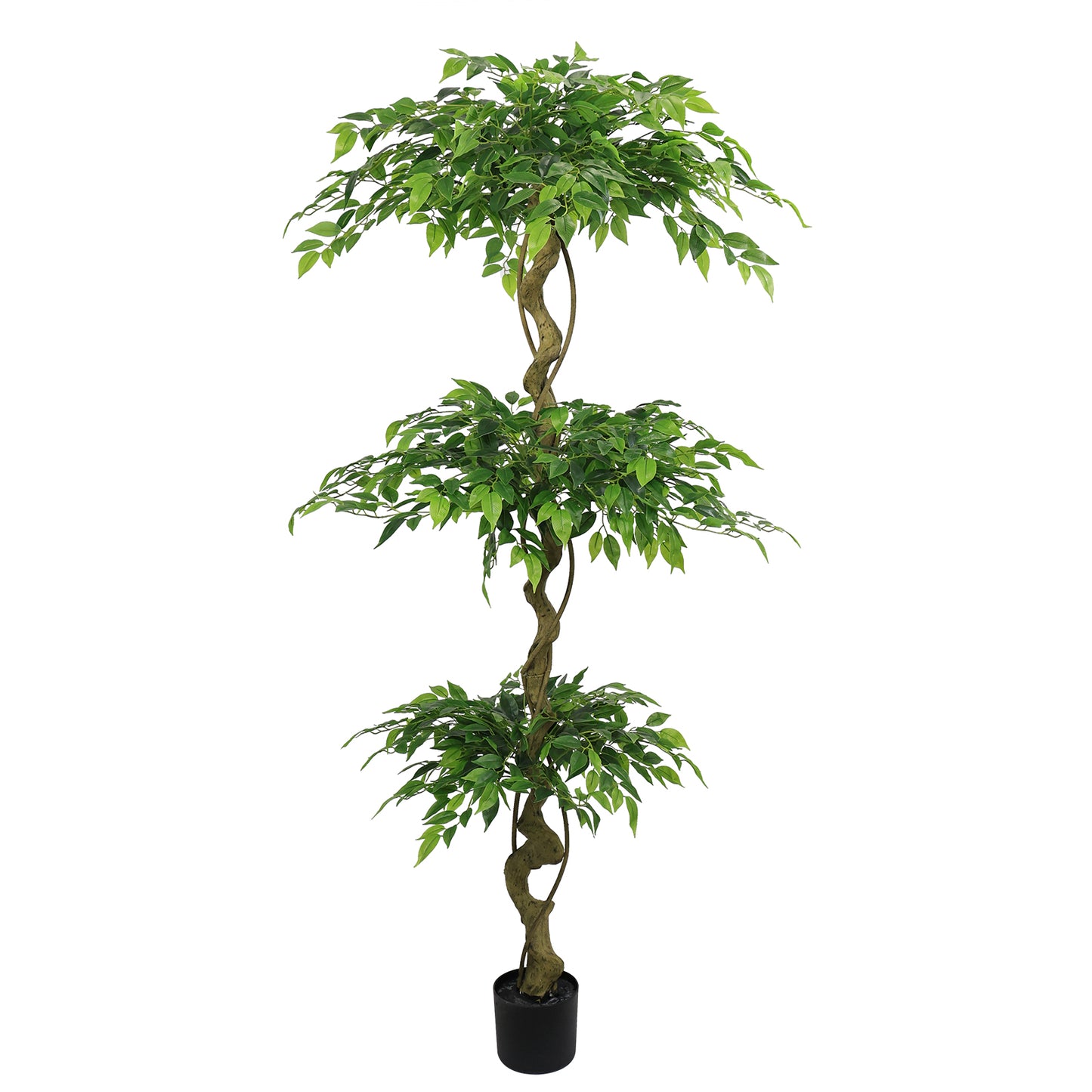 6FT Artificial Ficus Tree with Pot - Lifelike Green Decor