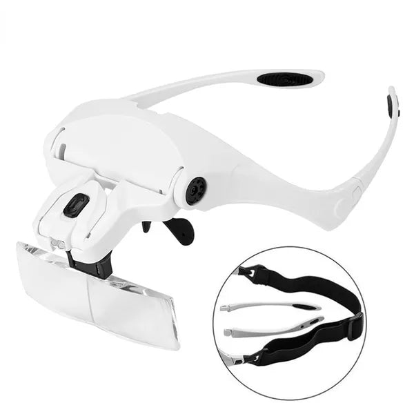Adjustable LED Headband Magnifying Glass with 5 Lens Magnifications