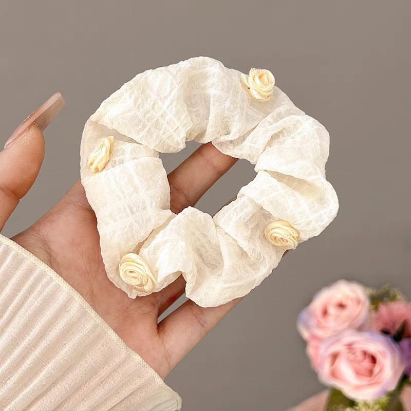 Summer Sweet Lace Scrunchie Hair Tie - Elegant Floral Hair Accessory