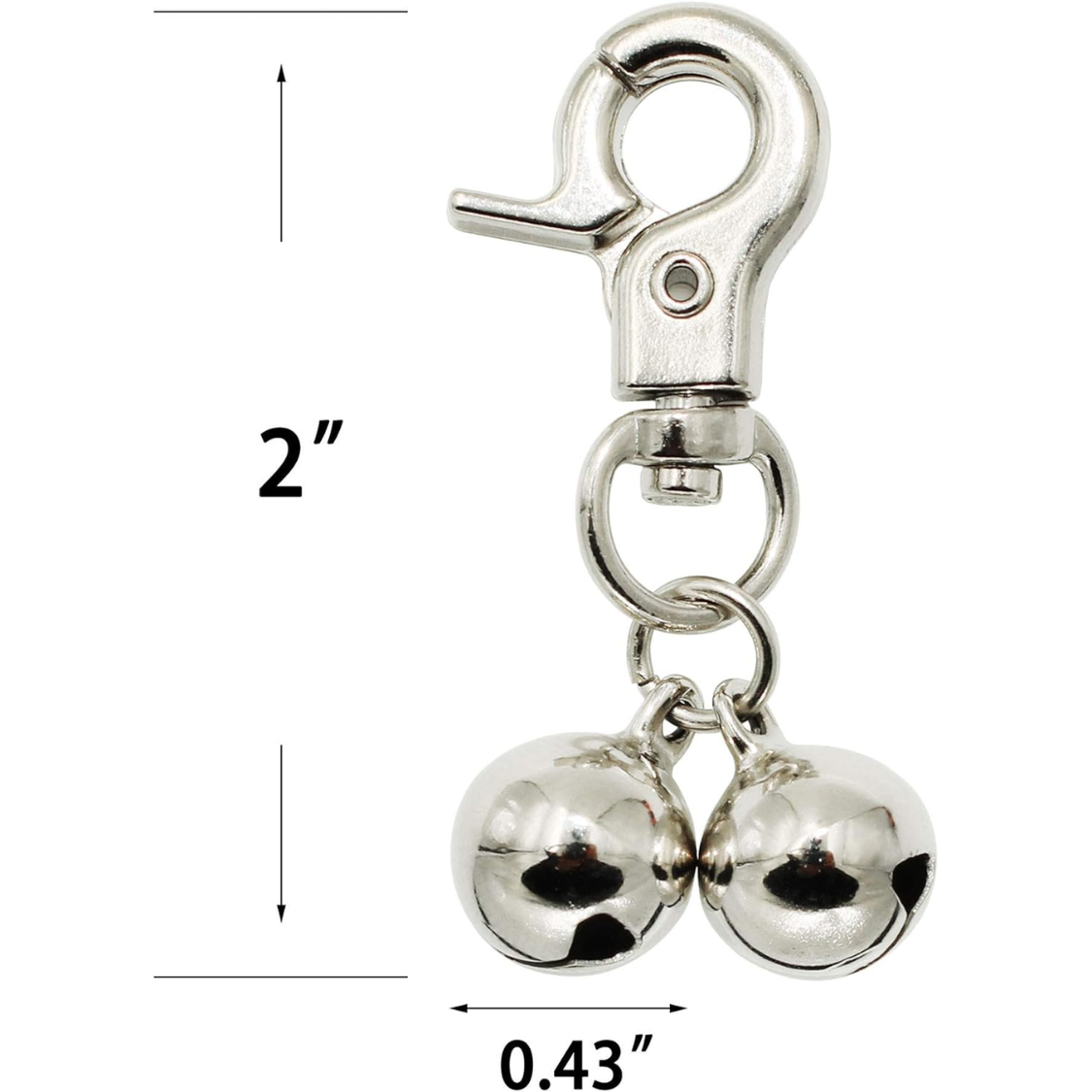 Dog and Cat Collar Bells - Stainless Steel 2-Pack
