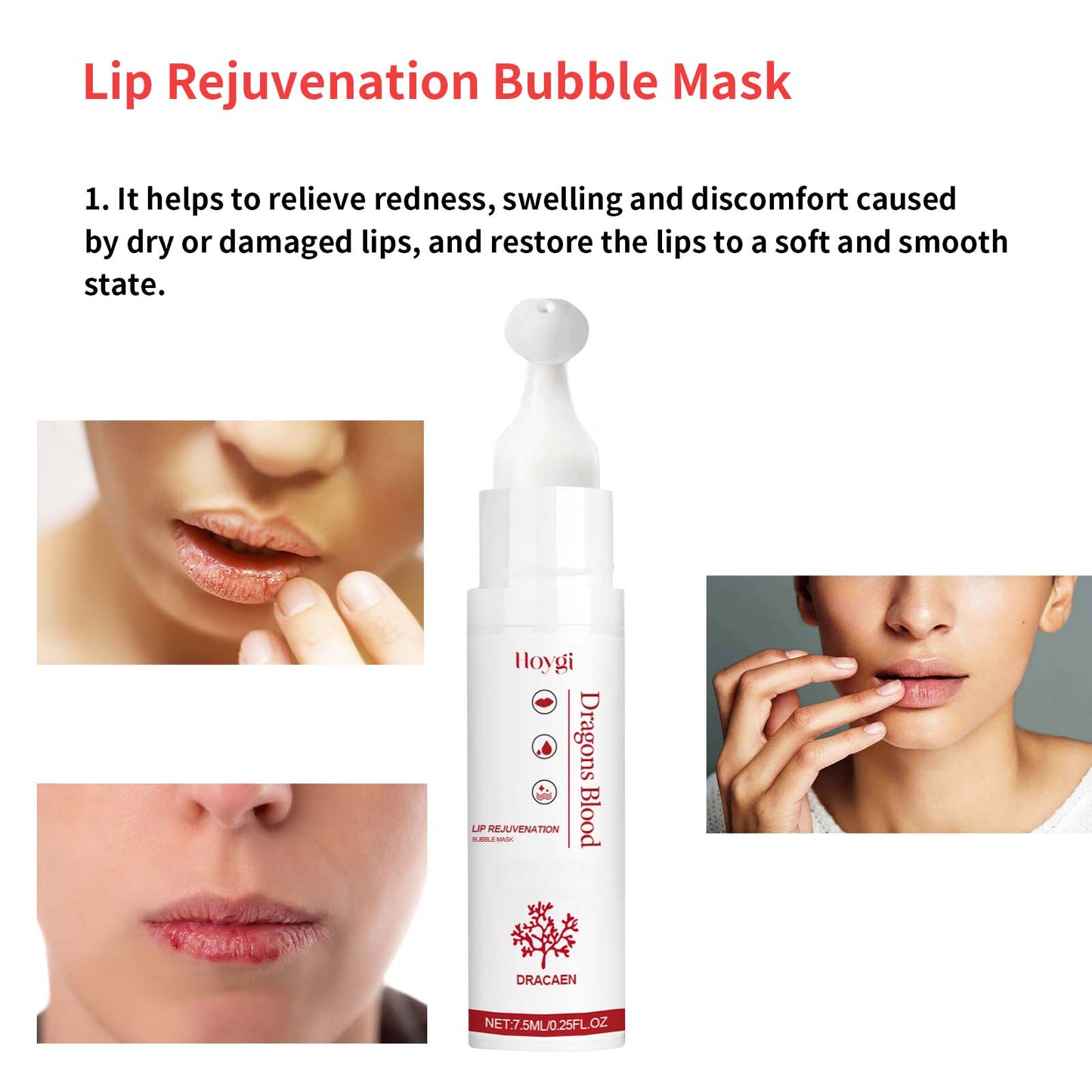 Bubble Lip Mask for Exfoliation and Hydration - Anti-Dryness Lip Care