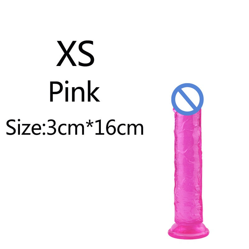 Egg-Free Crystal Clear Silicone Dildo Toy for Adult Wellness