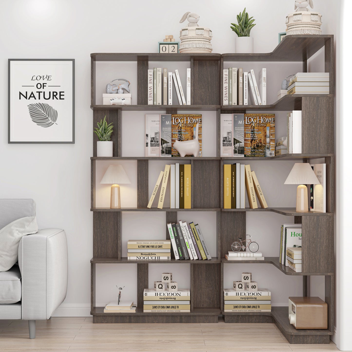 90 Cm Space Saving Corner Bookshelf 80 Bookcase Extendable Free