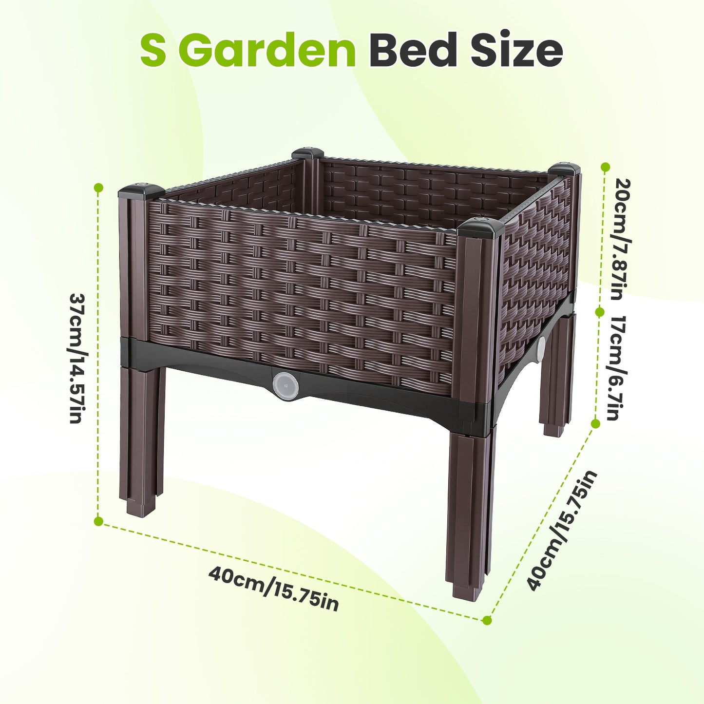 Outdoor Raised Garden Bed with Legs and Self-Watering System - Multiple Sizes