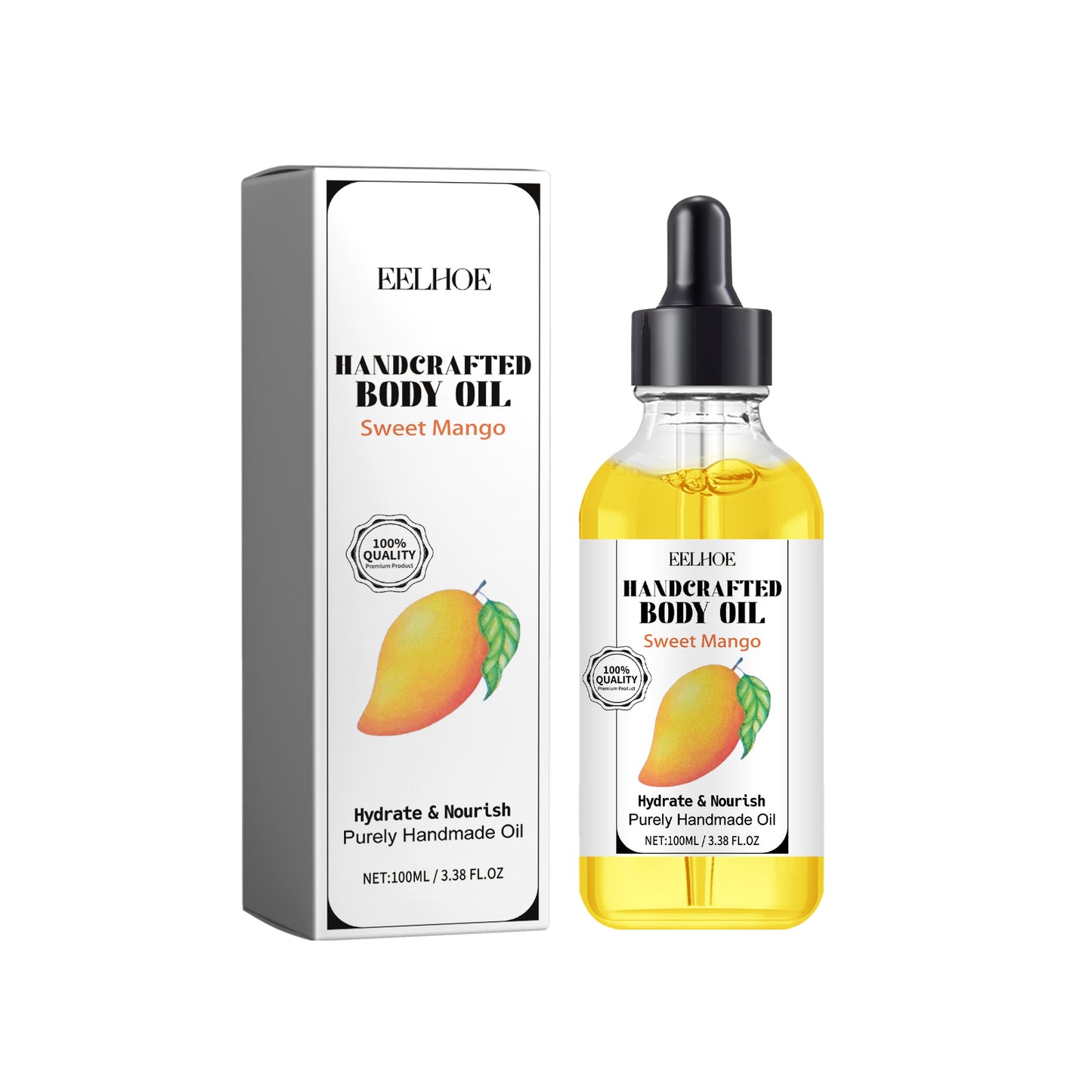Hydrating Handcrafted Body Oil with Jojoba and Almond Oil - 100ml