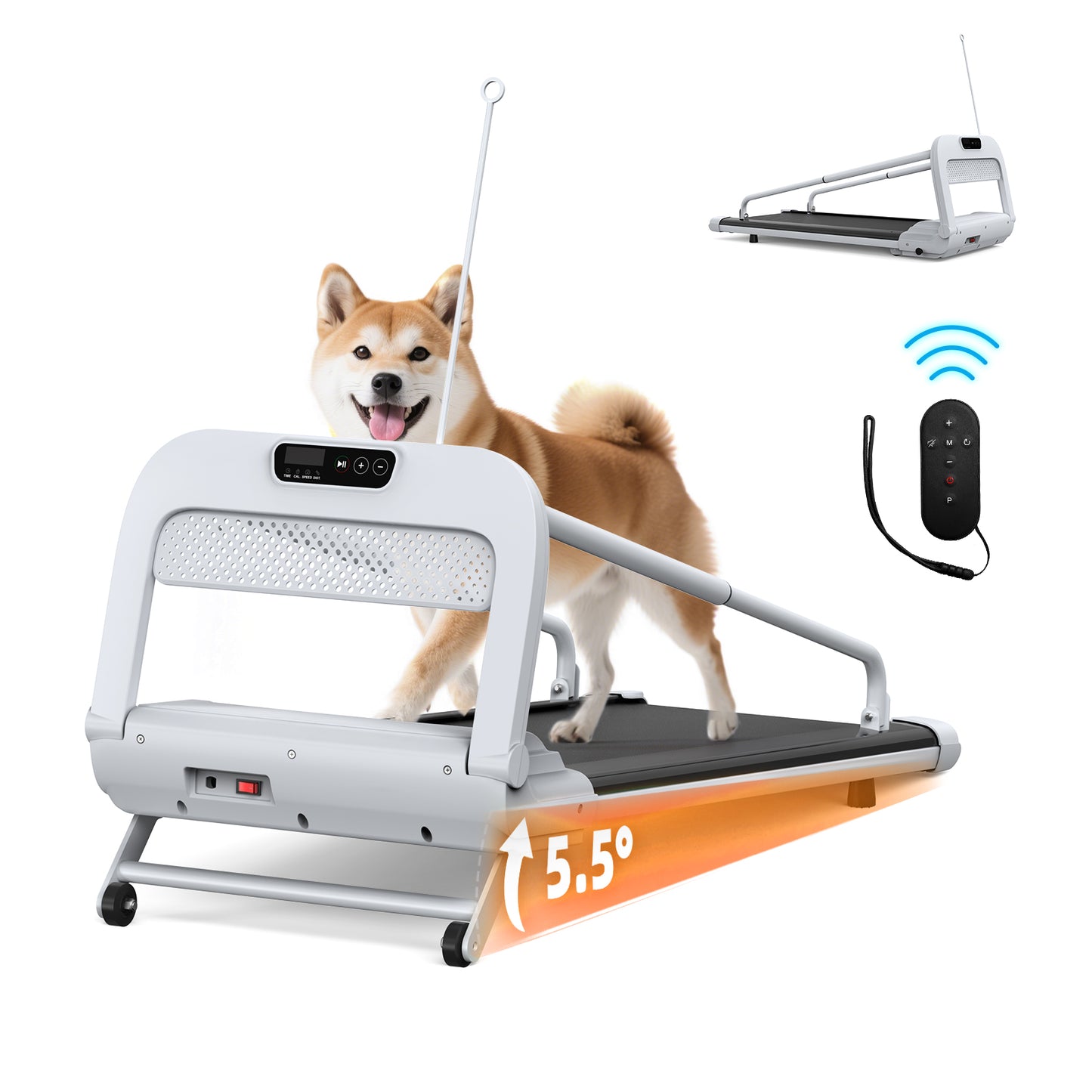 Quiet Smart Pet Treadmill for Small-Medium Dogs - Off White