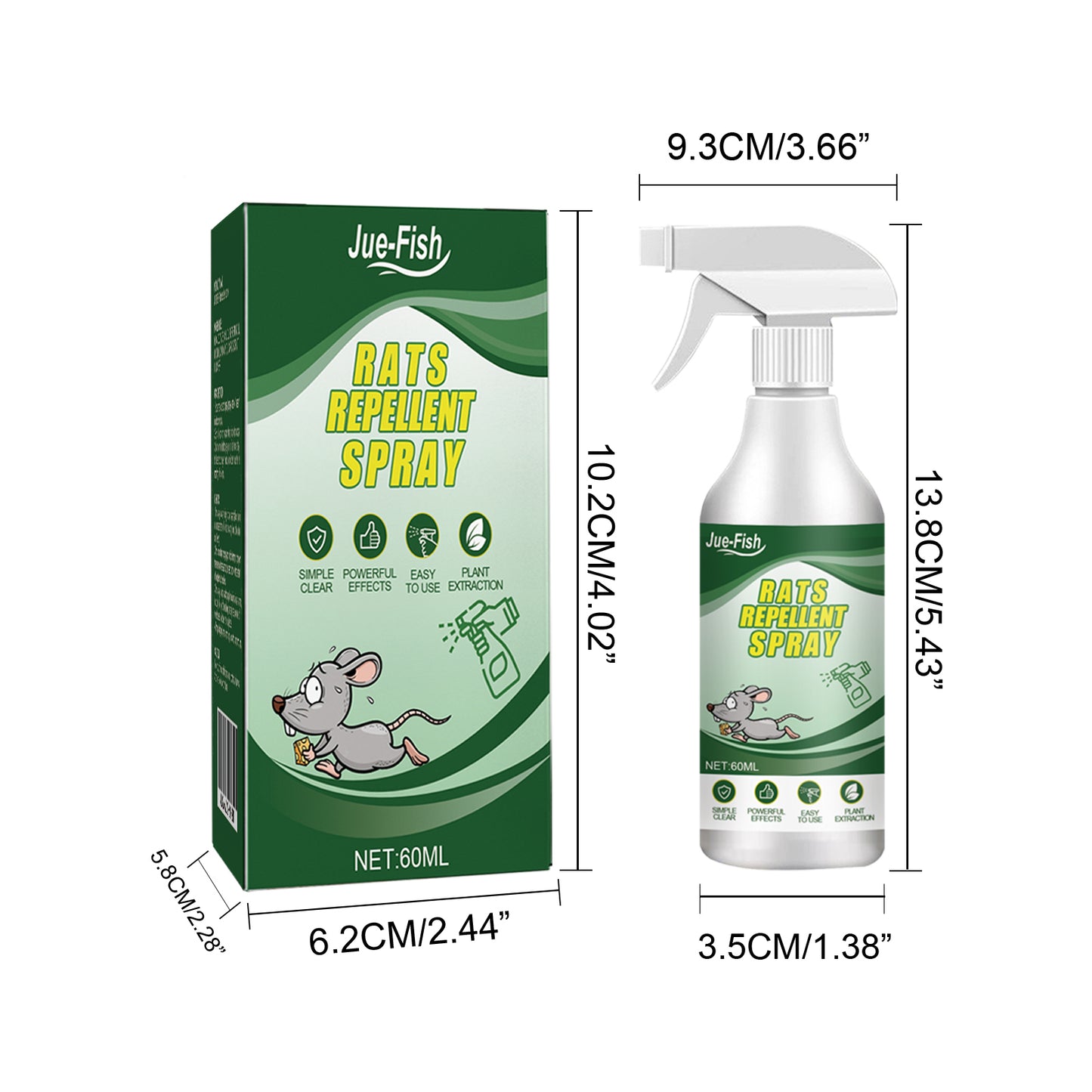 Rat Repellent Spray 60ml Pest Control for Kitchen Storage