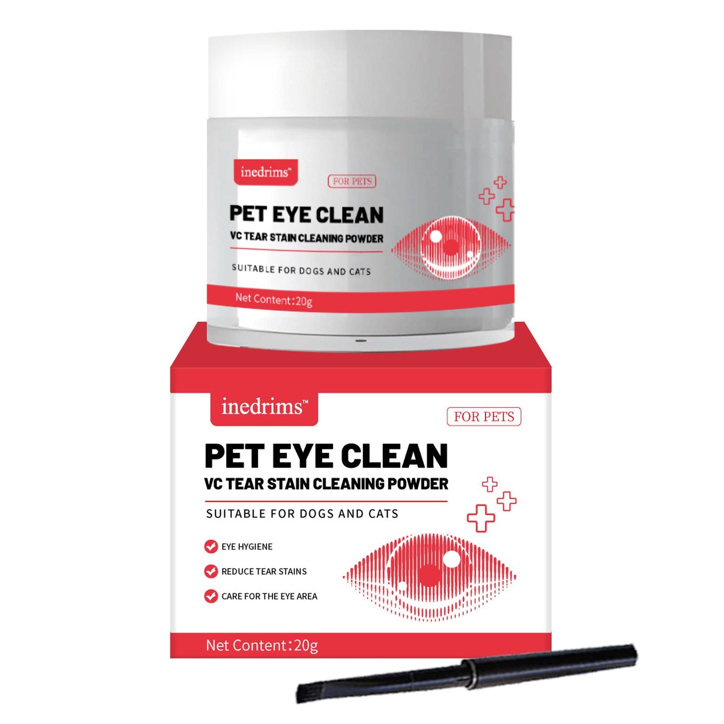Pet Tear Stain Removal Powder - Gentle Eye & Fur Brightening, 1PC