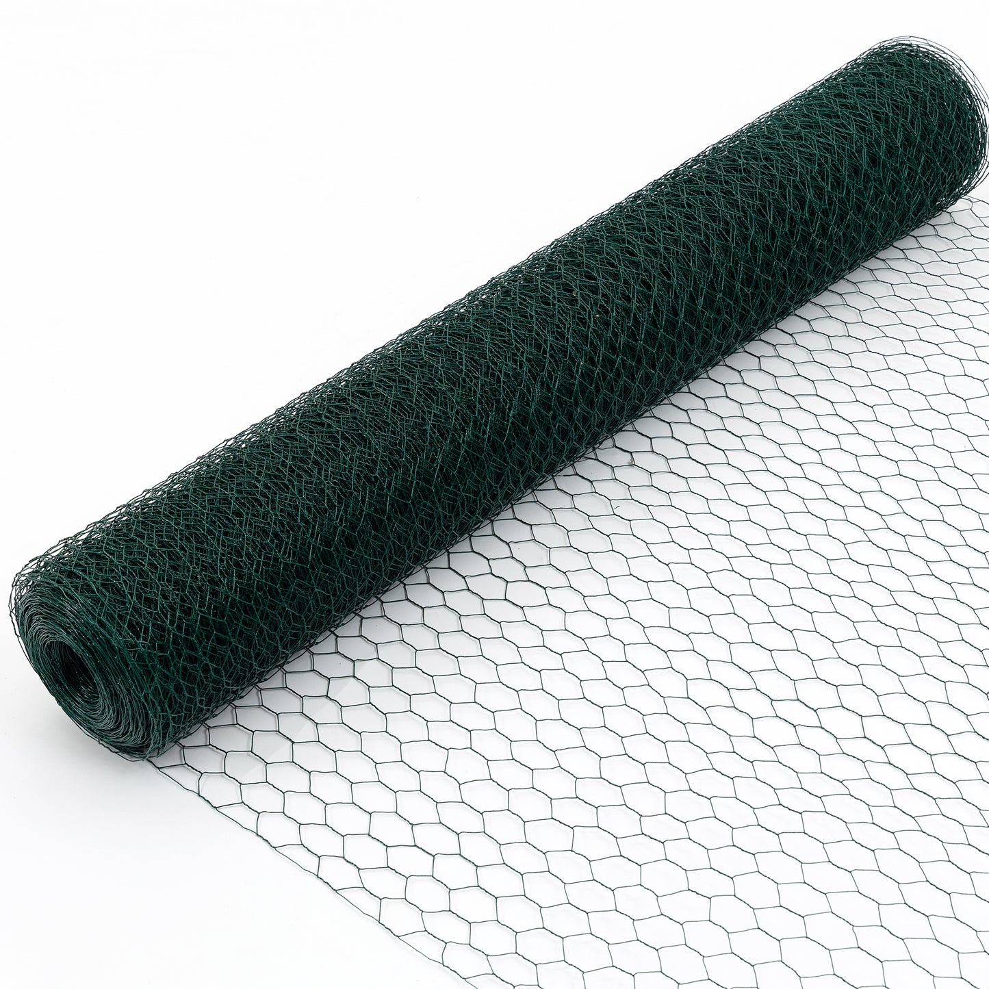 Galvanized Hexagonal Green Chicken Wire - 3.6ft x 157.5ft