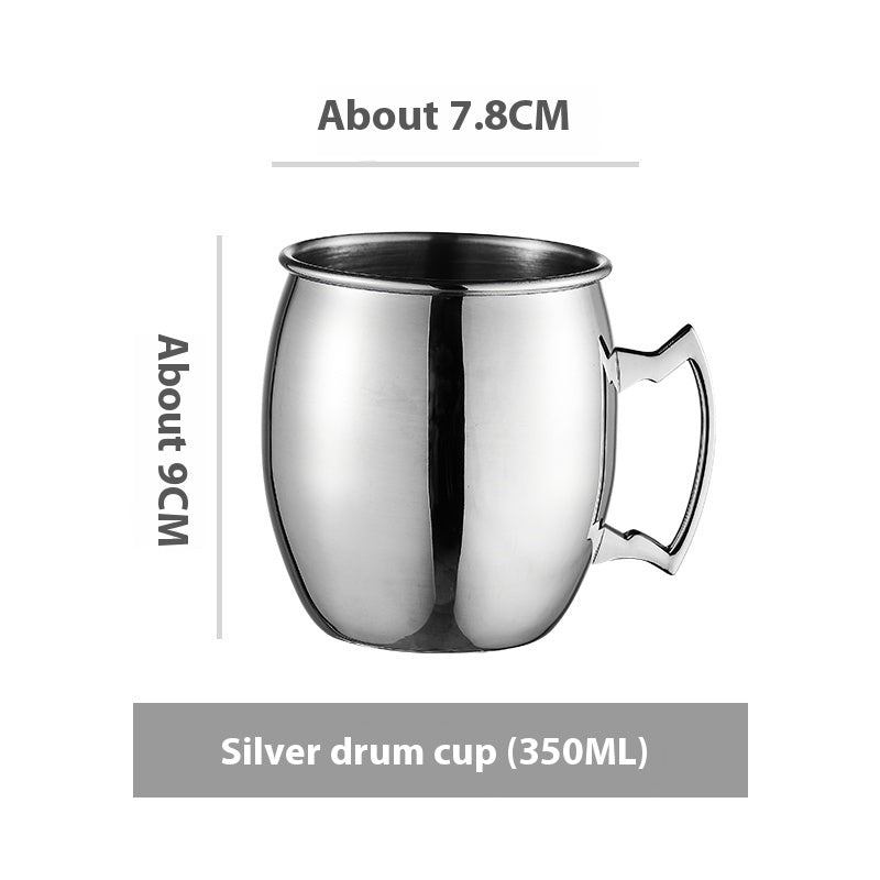Stainless Steel Moscow Mule Cup Set - Copper Plated Drinkware for Bar & Home