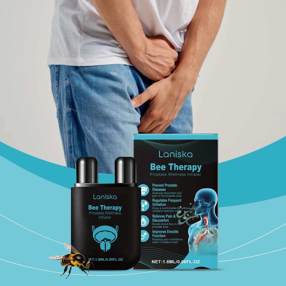 Male Nasal Care Inhaler 1.8ml for Vitality & Discomfort Relief
