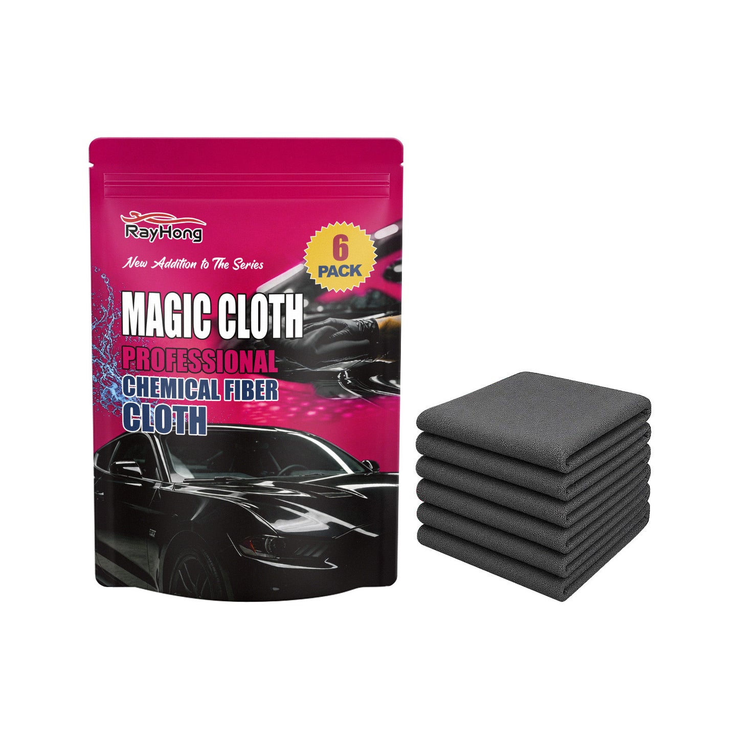 Magic Cloth No-Water Car Dust-Removal Wiping Towel 6 Pack