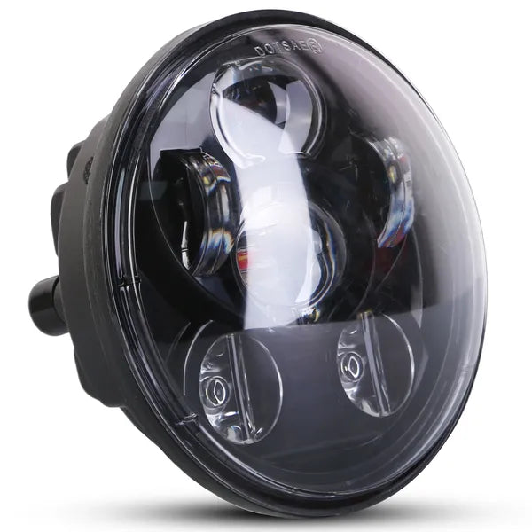 5.75-Inch LED Motorcycle Headlight - High/Low Beam, Black