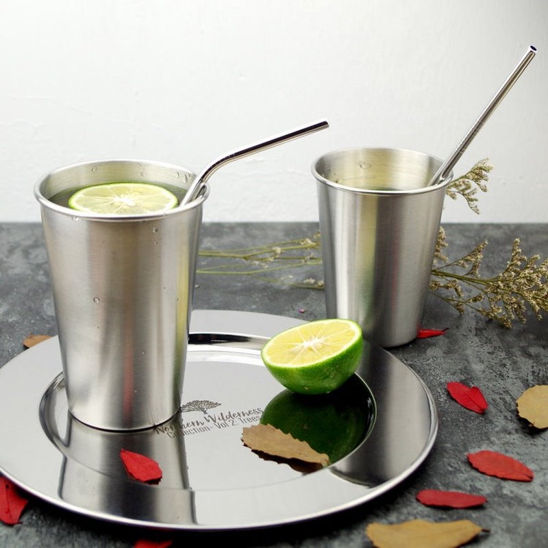 Nordic Metal Stainless Steel Toothbrush Cup Set for Couples - Multiple Styles & Sizes