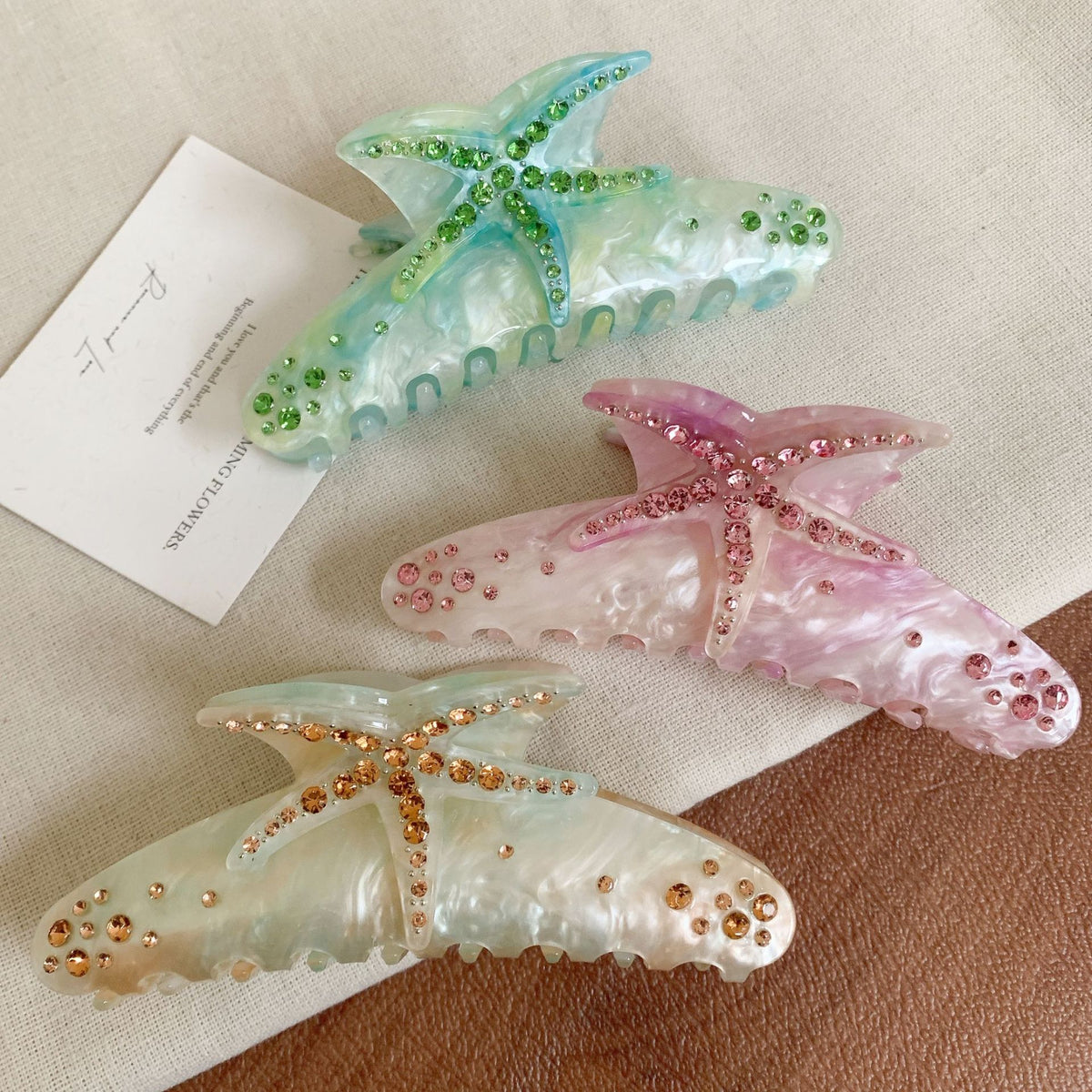 Starfish Hair Claw Accessory with Acetate Finish for Women