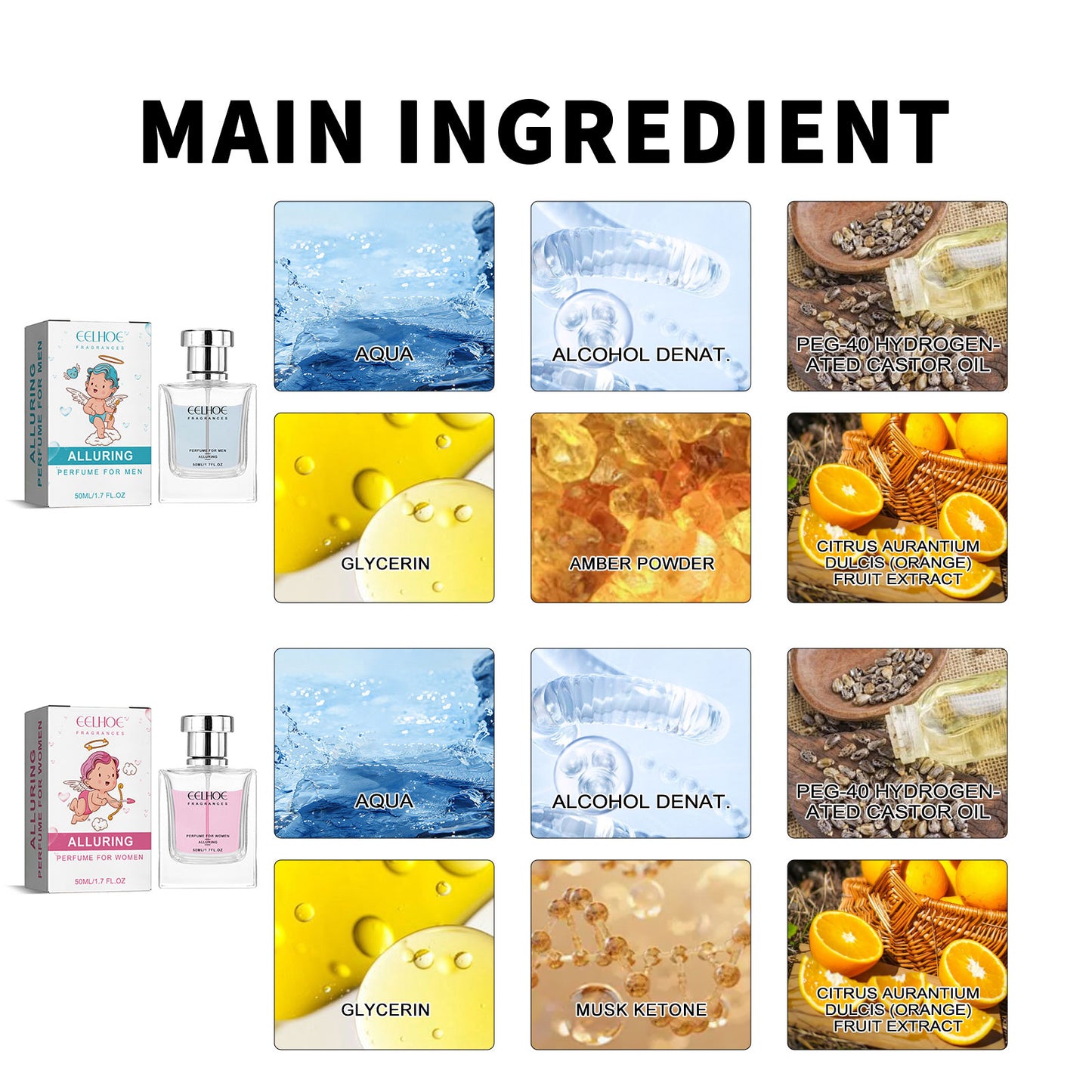 Cupid Information 50ml Niche Natural Perfume - Long Lasting Fragrance