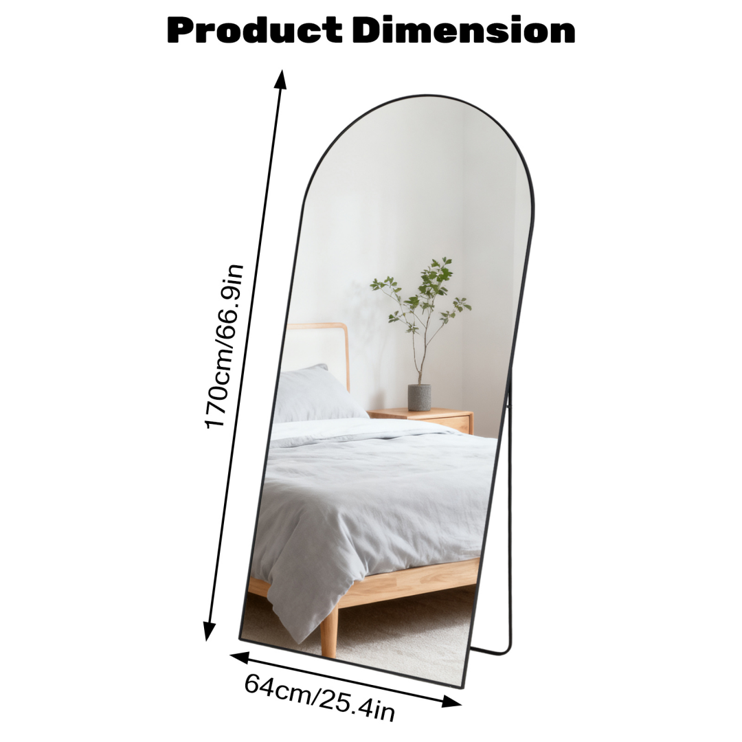 Rectangle Full Length Standing Mirror - Floor Body Mirror for Bedroom
