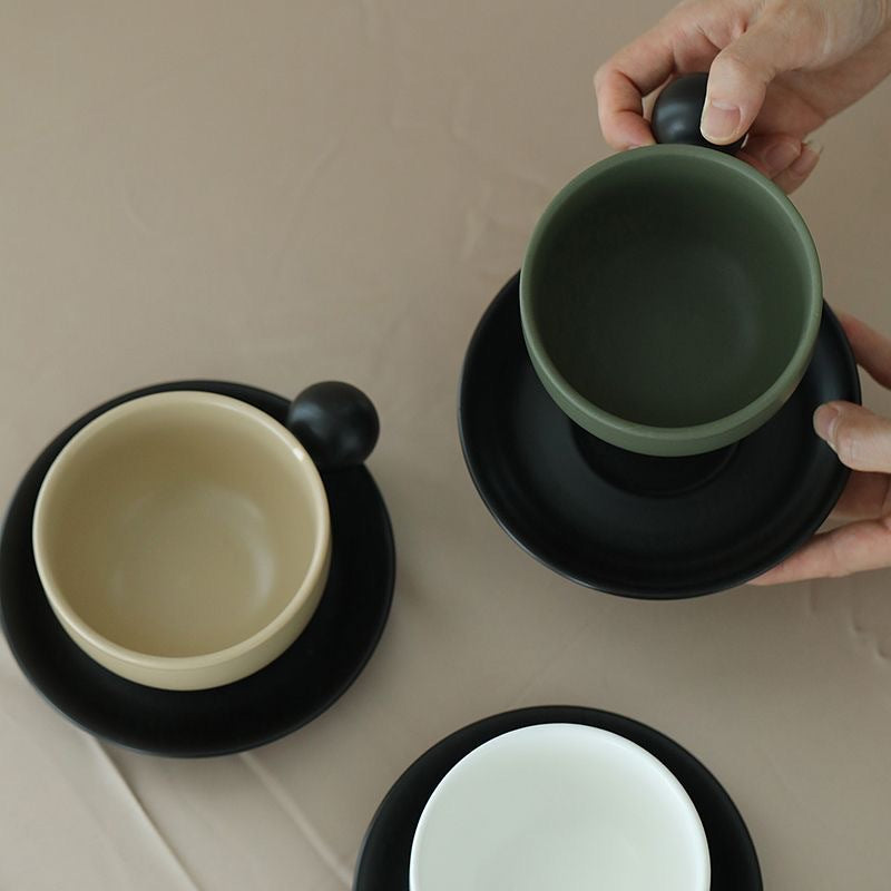 European Luxury Ceramic Coffee Set - 230ml Modern Kitchen Drinkware