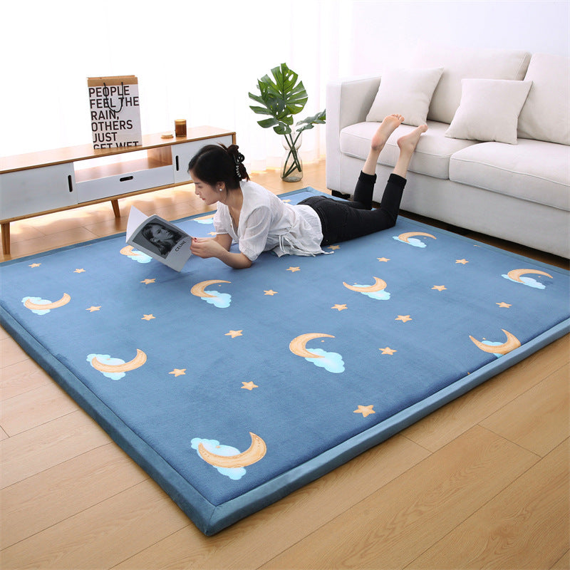 Children's Thick Coral Fleece Rug - Soft Playroom Carpet for Kids