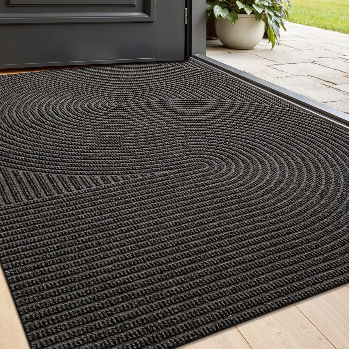 Outdoor Dirt-Trapping Doormat - Wear-Resistant, Easy to Clean for Home Use