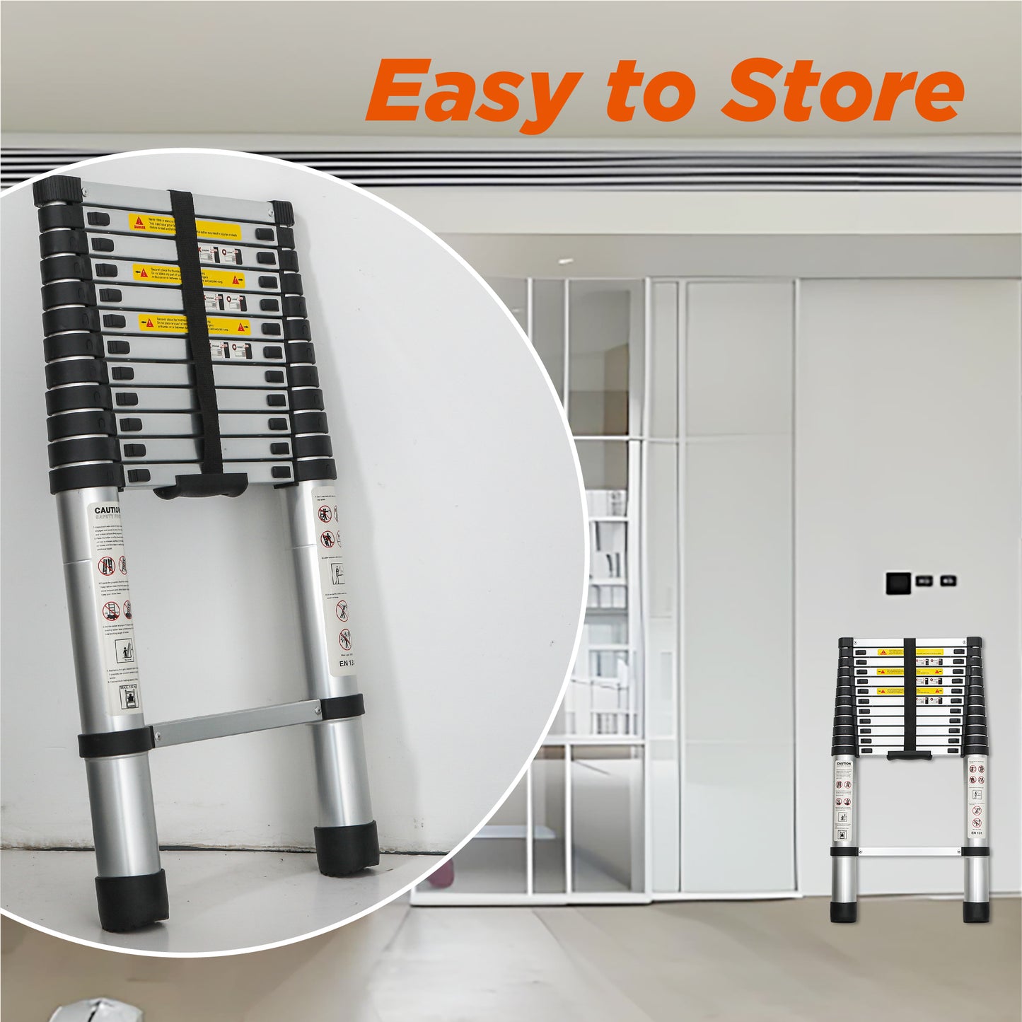 16.5 Ft Aluminum Telescoping Ladder for Outdoor Work & RV Use
