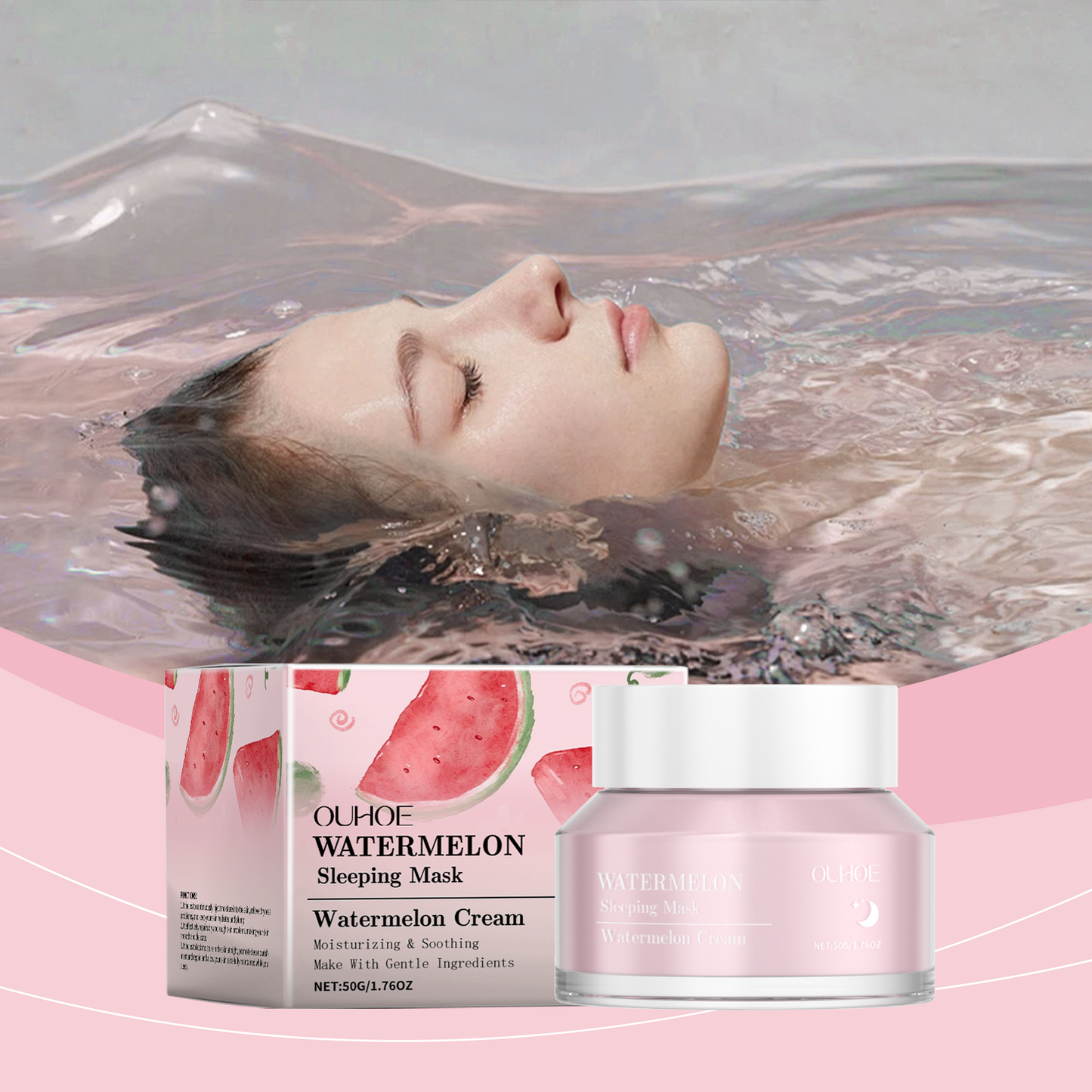Watermelon Sleeping Mask - Hydrating & Brightening Facial Treatment (50g)