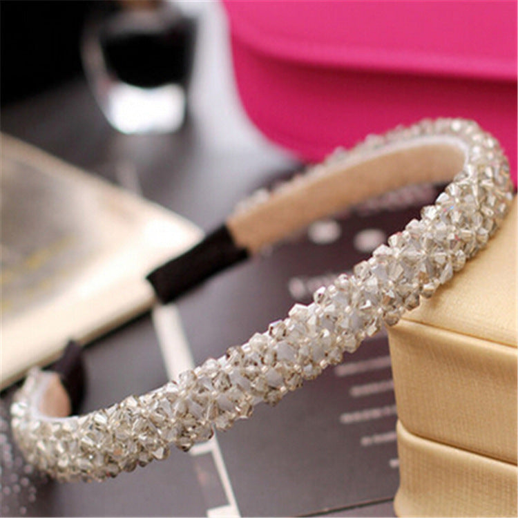 Women's Crystal Beaded Hair Hoop Headwear | Fashion Hair Accessory