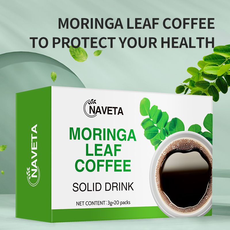 Moringa Leaves Black Coffee - Natural Ground Coffee for Health & Energy - 3g x 20 Packs