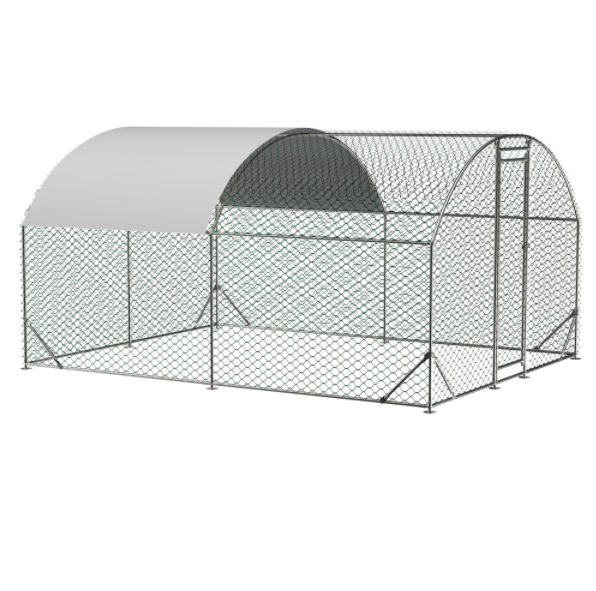 10x13 Foot Heavy-Duty Chicken Coop with Removable Tarp - Large Pet House & Cage