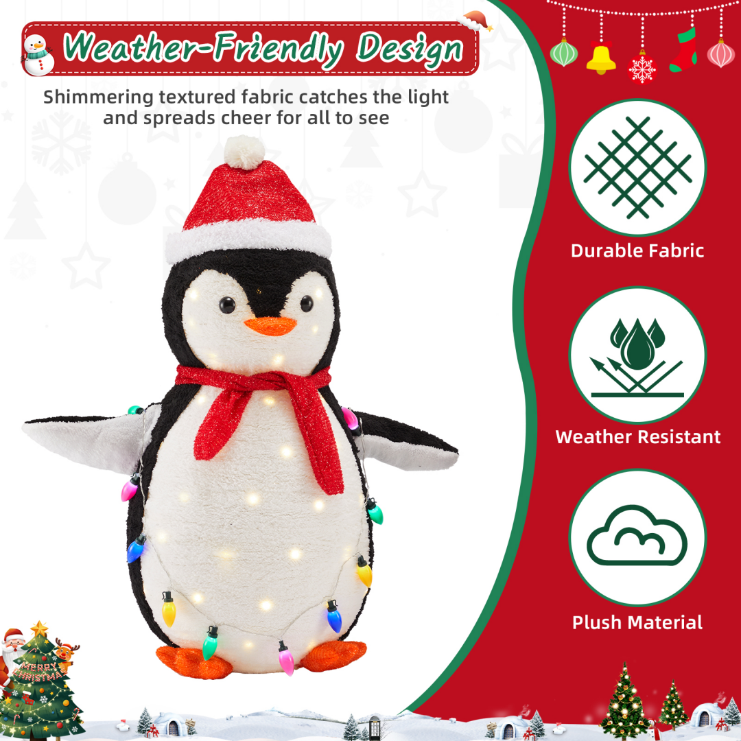 Illuminated Penguin Outdoor Decoration with LED Lights