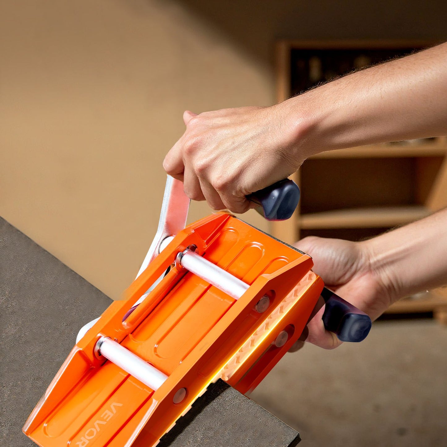 Heavy Duty Stone Carrying Clamps Support 660 lbs for Panel Transport - Orange