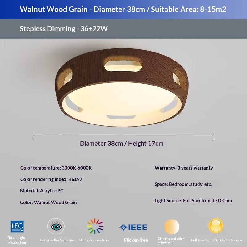 Leafless Dimmable Fan-Light with Full Spectrum Eye Protection for Bedroom