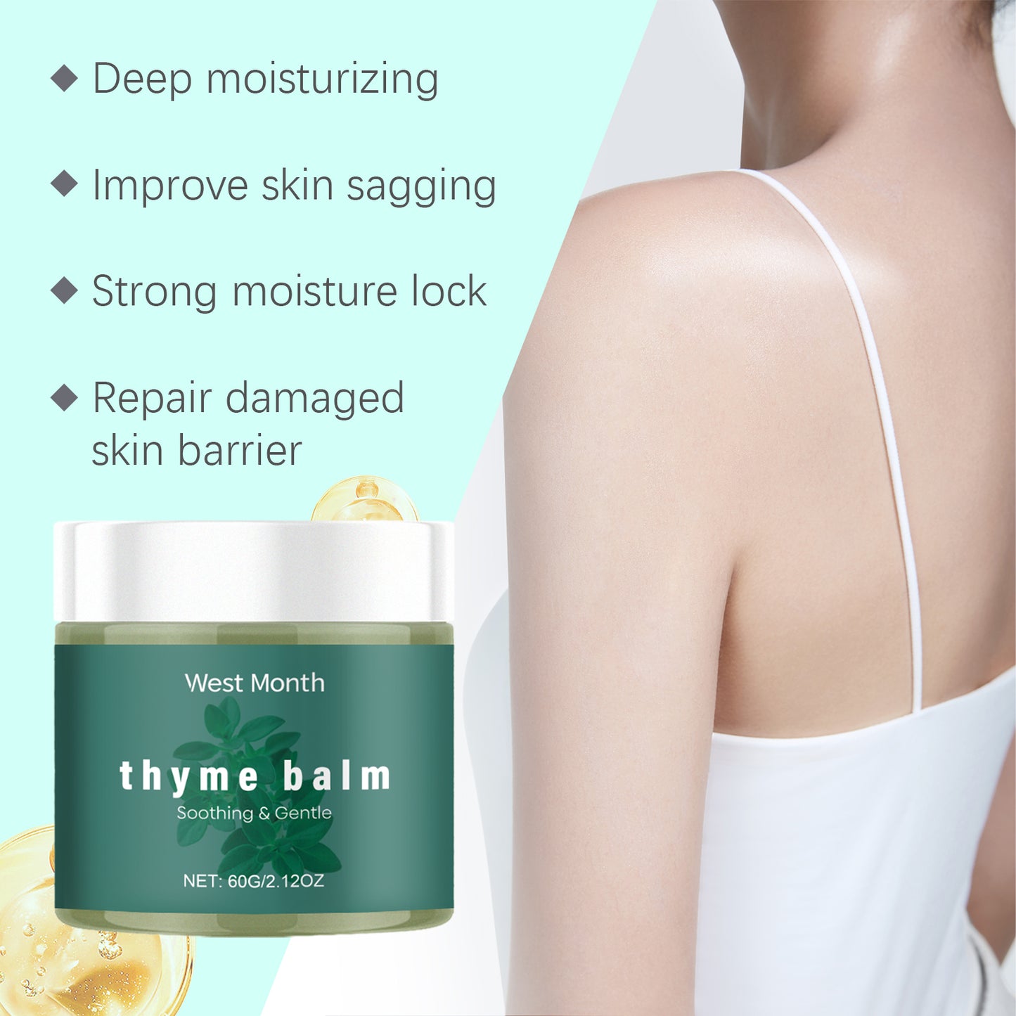 Thyme Extract Body Balm - Deeply Moisturizing & Soothing Skin Cream