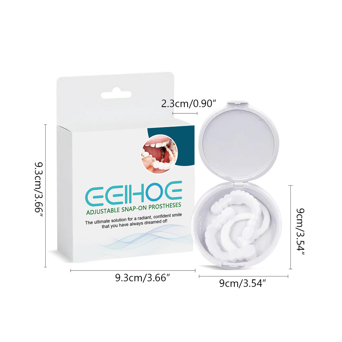 Adjustable Snap-On False Teeth - Resin Veneers
