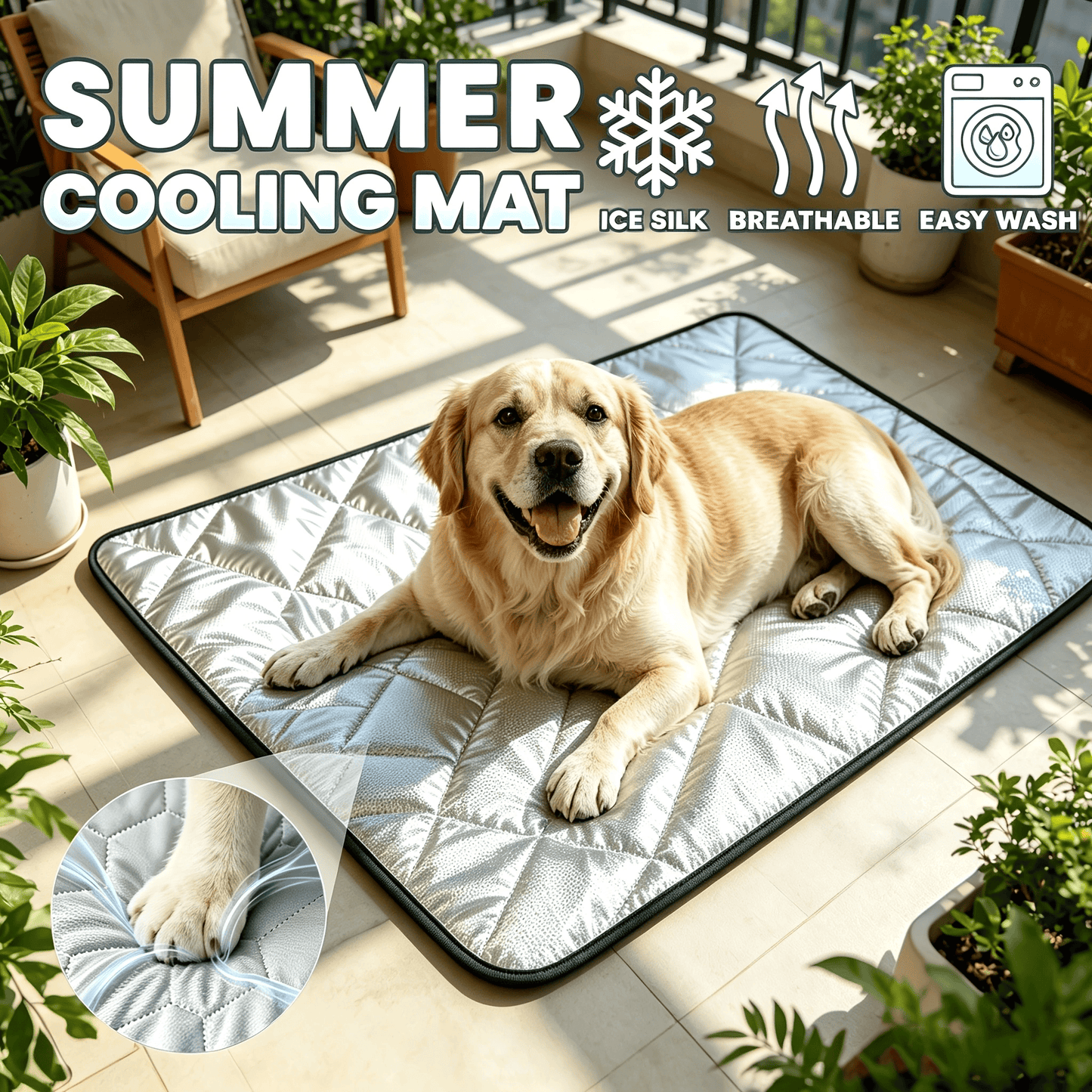 Multi-Use Waterproof Pet Mat for Dogs & Cats - Machine Washable & Dirt-Resistant