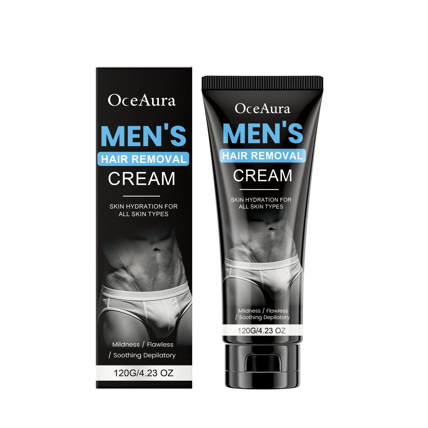 Men's Hair Removal Cream 120G - Gentle Depilating Skin Care