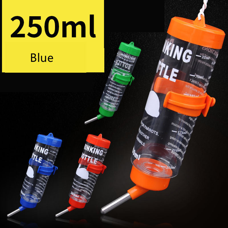 Small Pet Hamster Water Bottle 250ML Plastic Drinking Dispenser with Leak-Proof Design