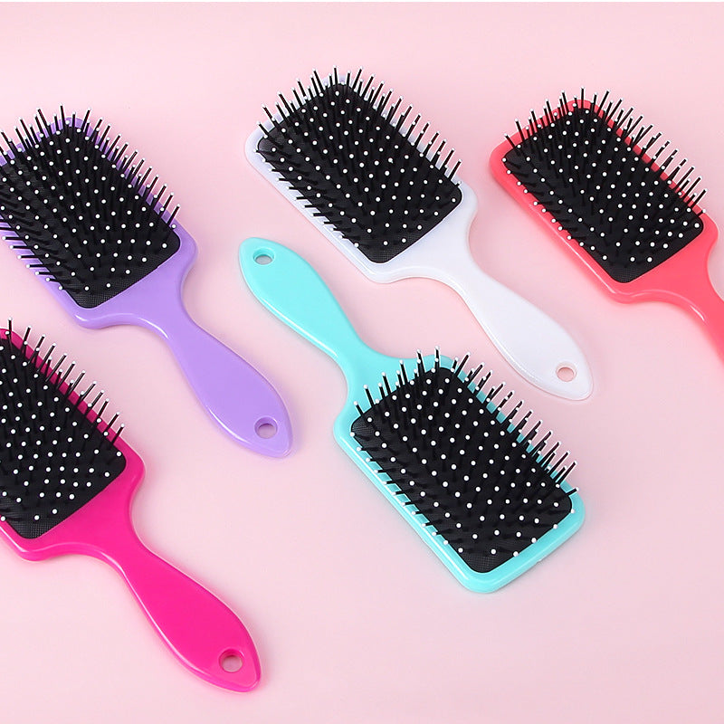 Solid Color Airbag Massage Anti-Knot Hair Comb - Hair Care Tool with Gentle Massage