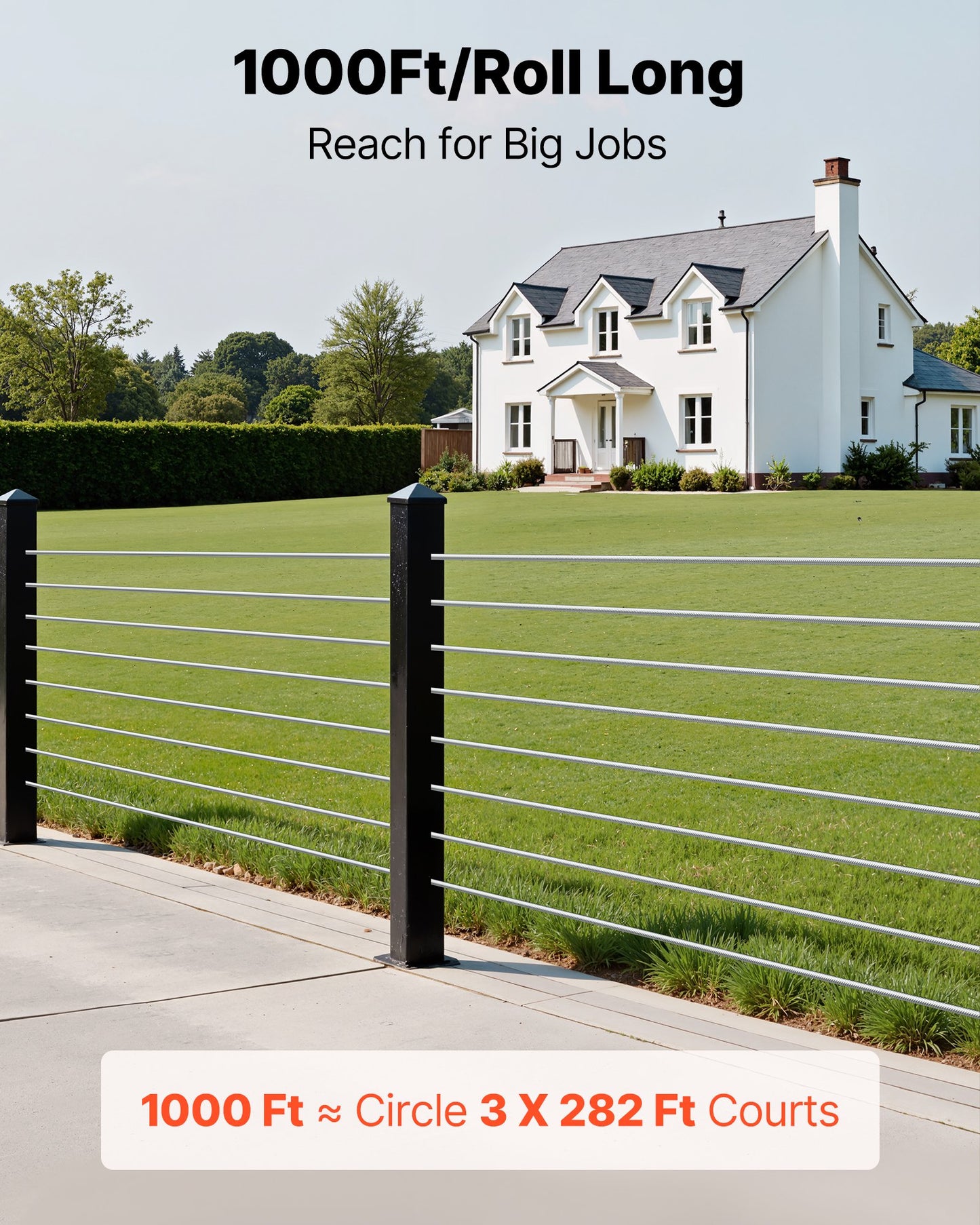 1/8 Inch Stainless Steel Wire Rope 1000 Ft for Garden Fences & Railing - Black
