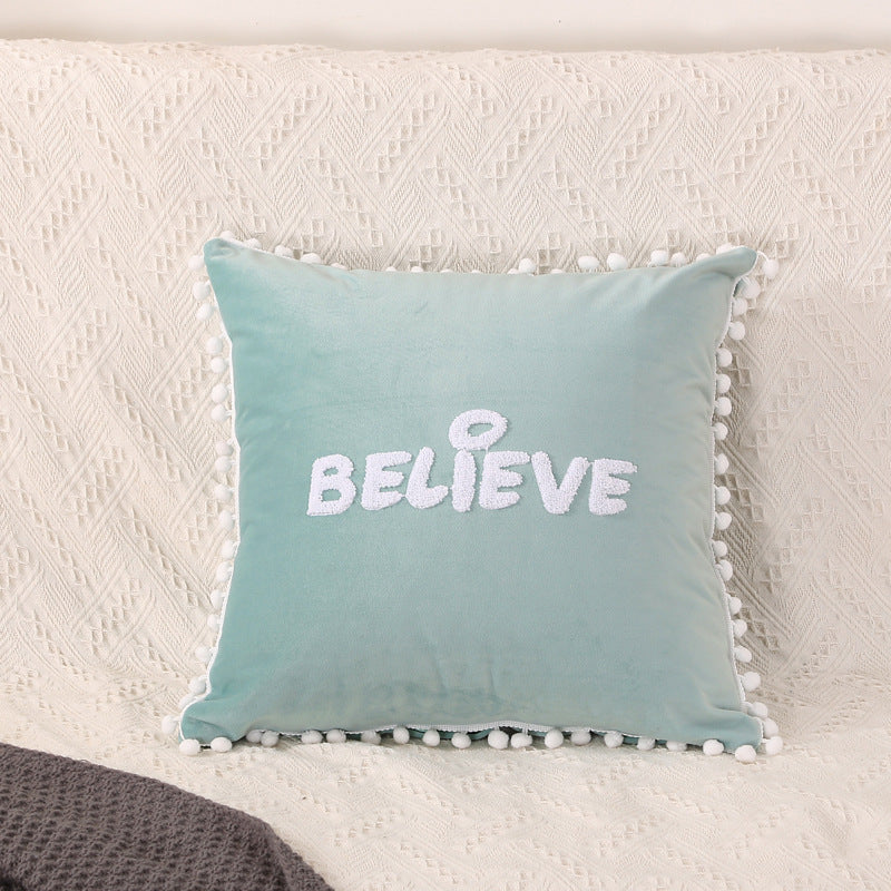 Modern Plush Cushion Cover 45x45cm - Multi-Color Throw Pillow for Home & Office