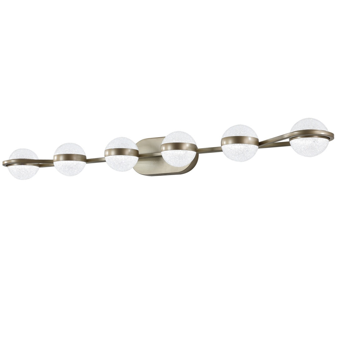 43-Inch Gold LED Bathroom Vanity Light Fixture - 6 Lights