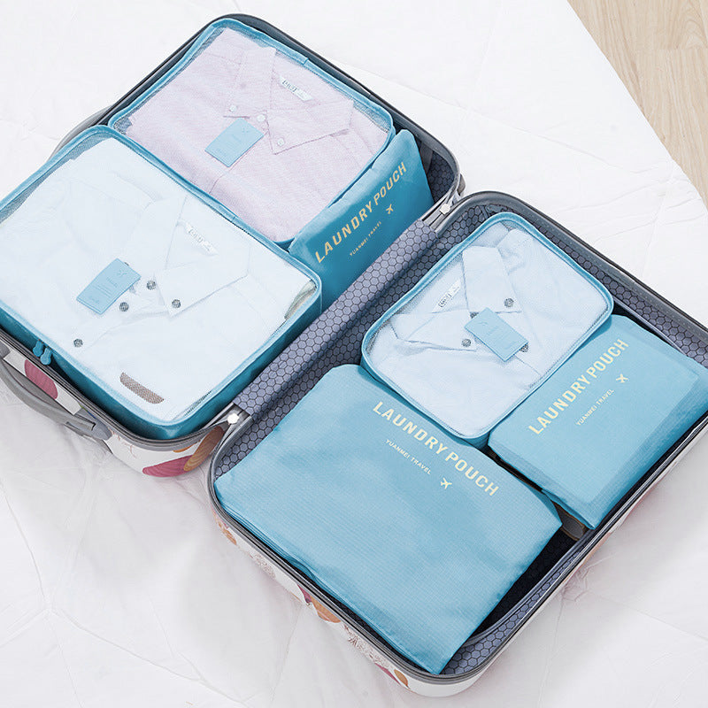 Six-Piece Travel Storage Bags Set - Organize Luggage & Clothing